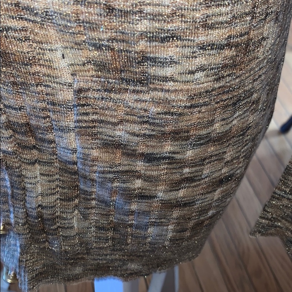 Cache large gold cardigan shiny - Picture 3 of 8